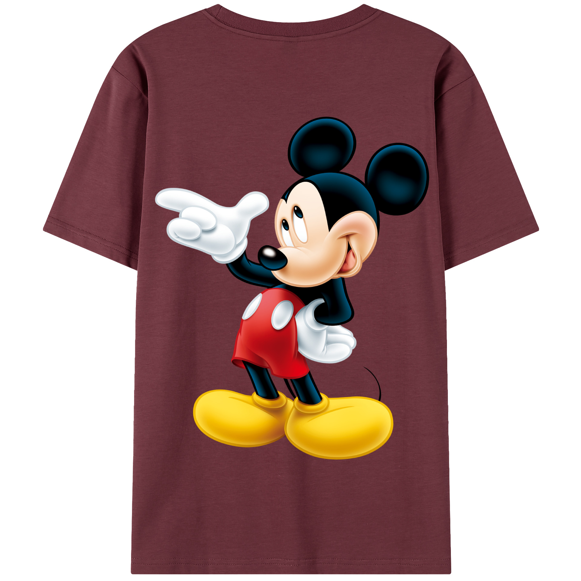 （画像用） ミッキーマウス Mickey Mouse 綿100％半袖Tシャツ（背面プリント）